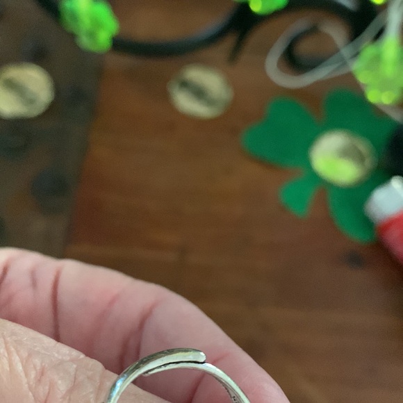 🚨🎉SOLD ELSEWHERE!🎉🚨Sterling Silver S925 Orange Owl Eyes Adjustable Ring - Picture 2 of 5